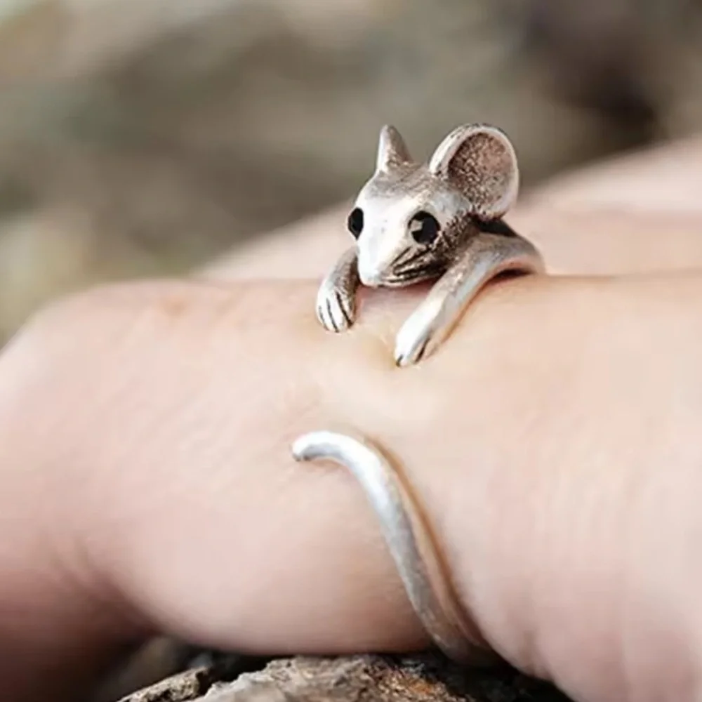 Vintage Silver Mouse Ring